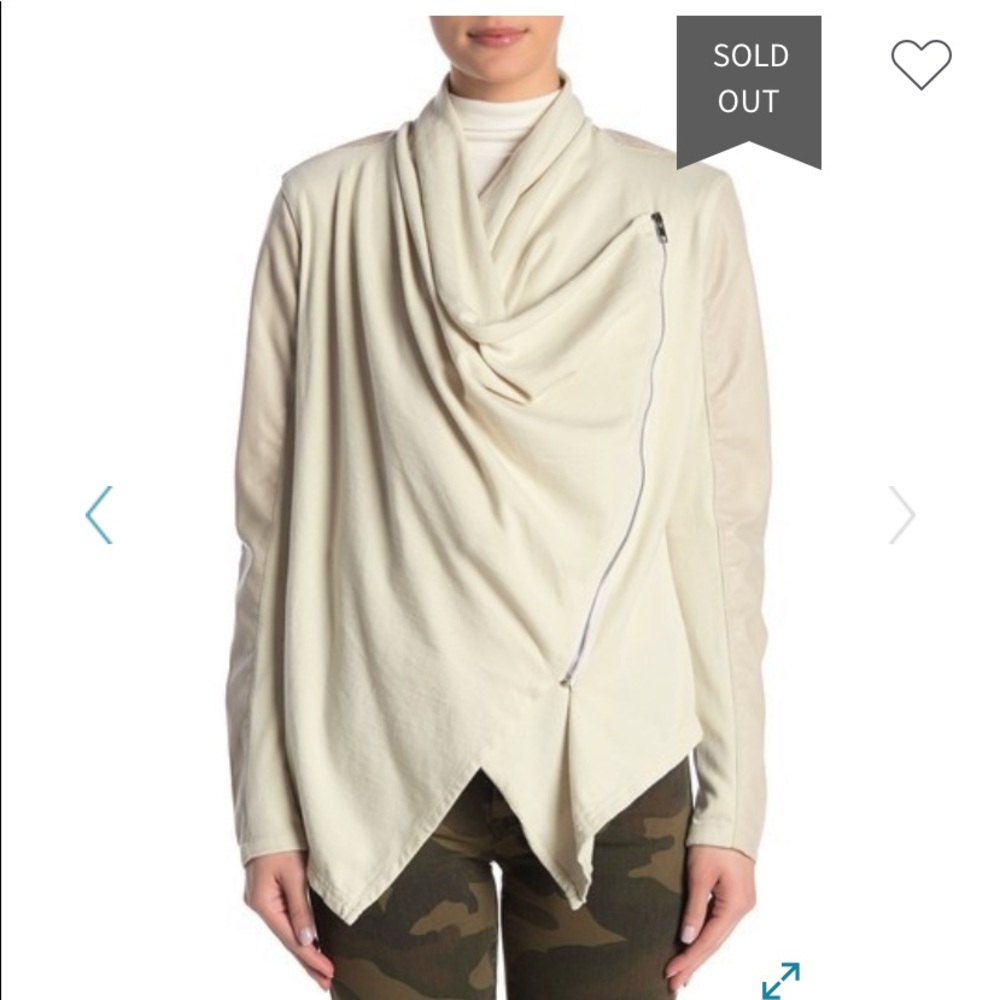NWT BLANKNYC Drape Jacket in Off White size S